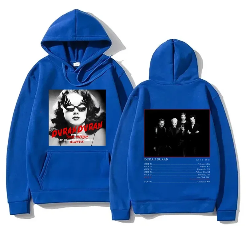 Duran Duran 2024 Concert Tour Pullovers Men Women New Streetwear Post Punk Fan Clothes Vintage Unisex with Pocket Casual Hoodies