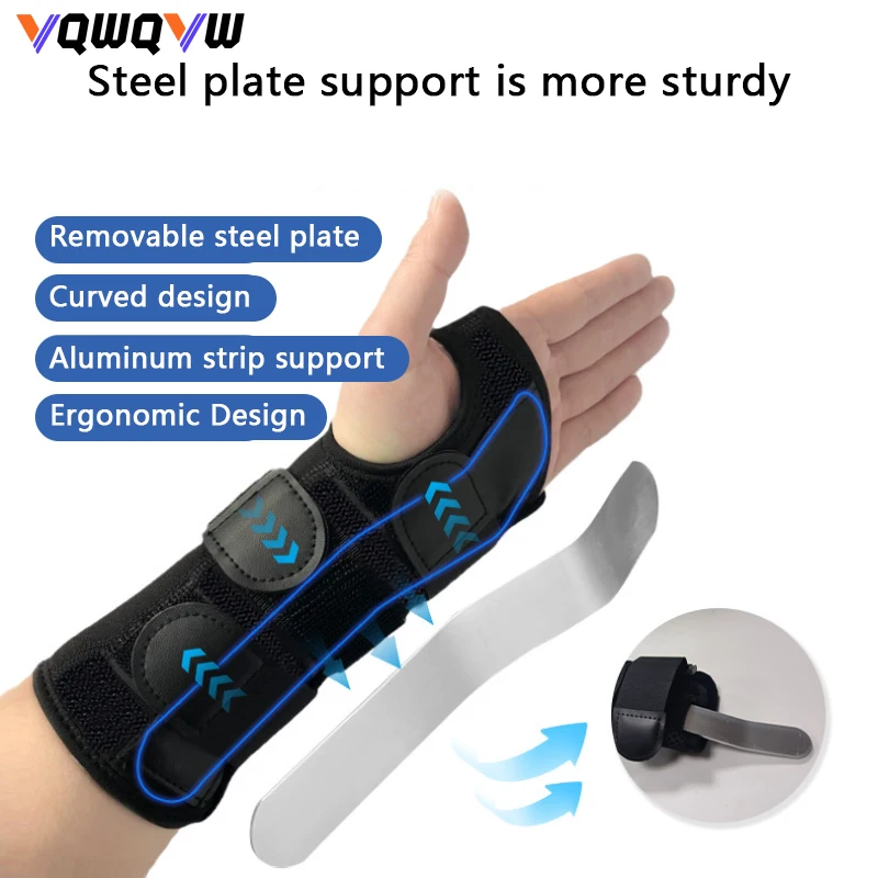 

1Pcs Wrist Support for Football Tennis,Fitness Fixed Adjustable Steel Plate Wrist Guard,SportsSprainTendon Sheath Strain Support