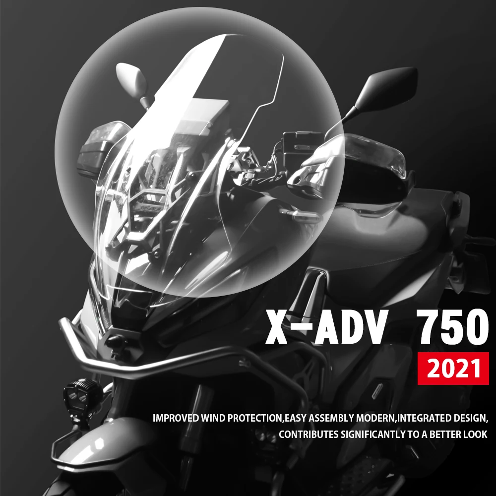 

For Honda X-ADV 750 XADV 750 XADV750 2021 2022 2023 2024 Motorcycle Windshield Windscreen Double Bubble Airflow Deflector Visor