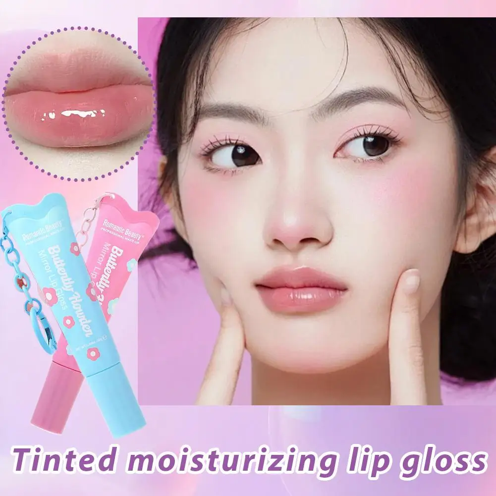 1 Uds. Esmalte de labios de gelatina de menta dulce tinte de labios antiadherente cosmético duradero líquido hidratante labial de cristal brillo de vidrio coreano