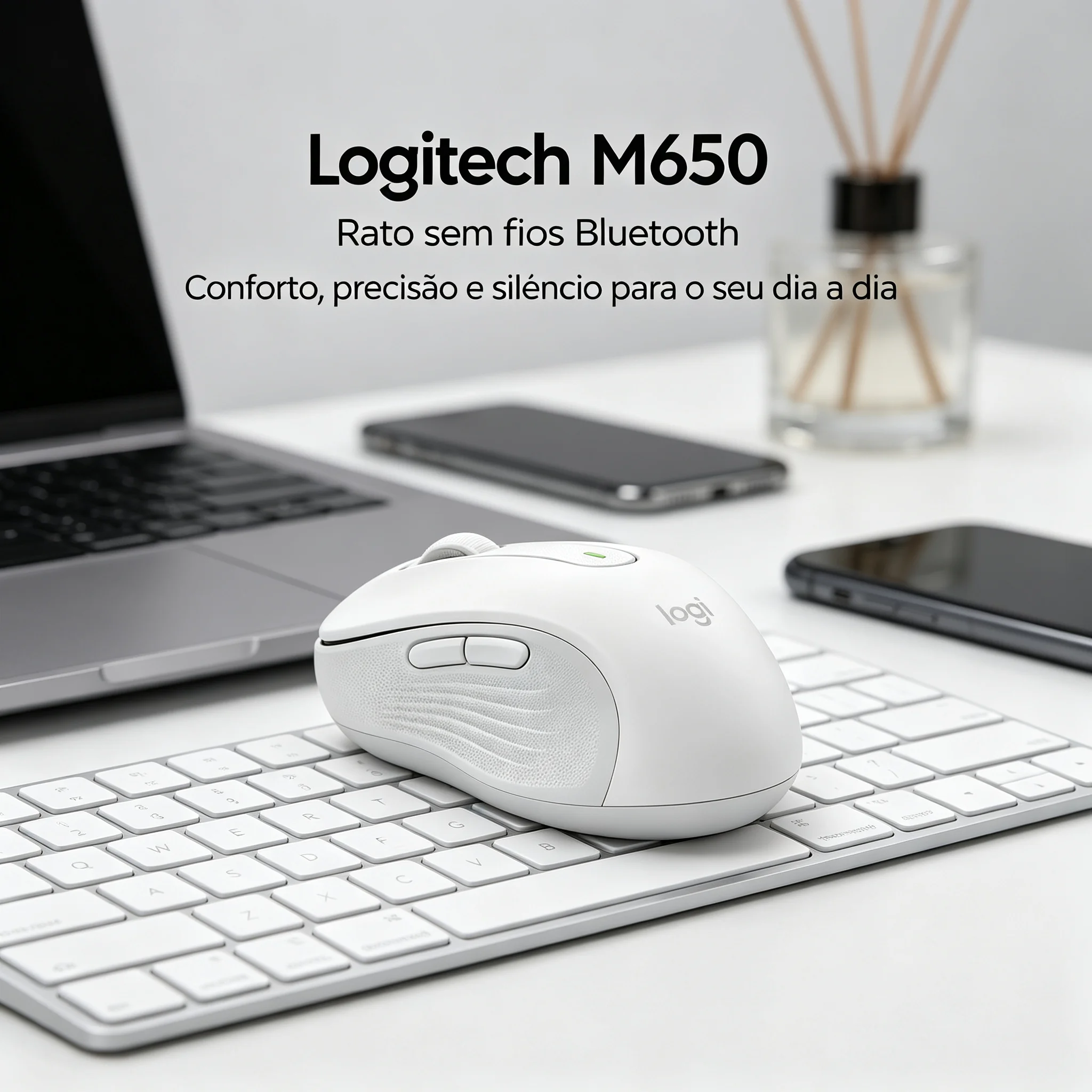 Logitech M650 Signature Ergonomic Wireless Mouse Logi Bolt USB Receiver Contoured Comfort Grip 4000DPI Optical Sensor Multi OS C