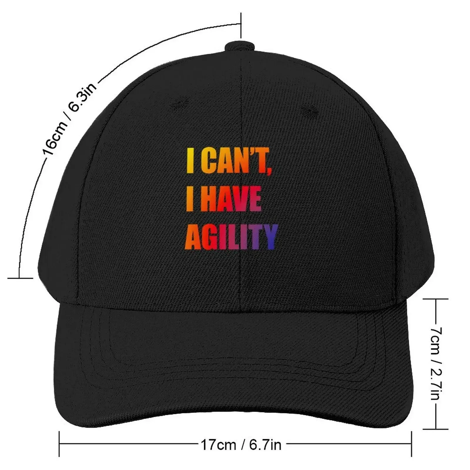 I can't, I have agility Baseball Cap funny hat hiking hat Sports Cap fashionable Golf Men Women's