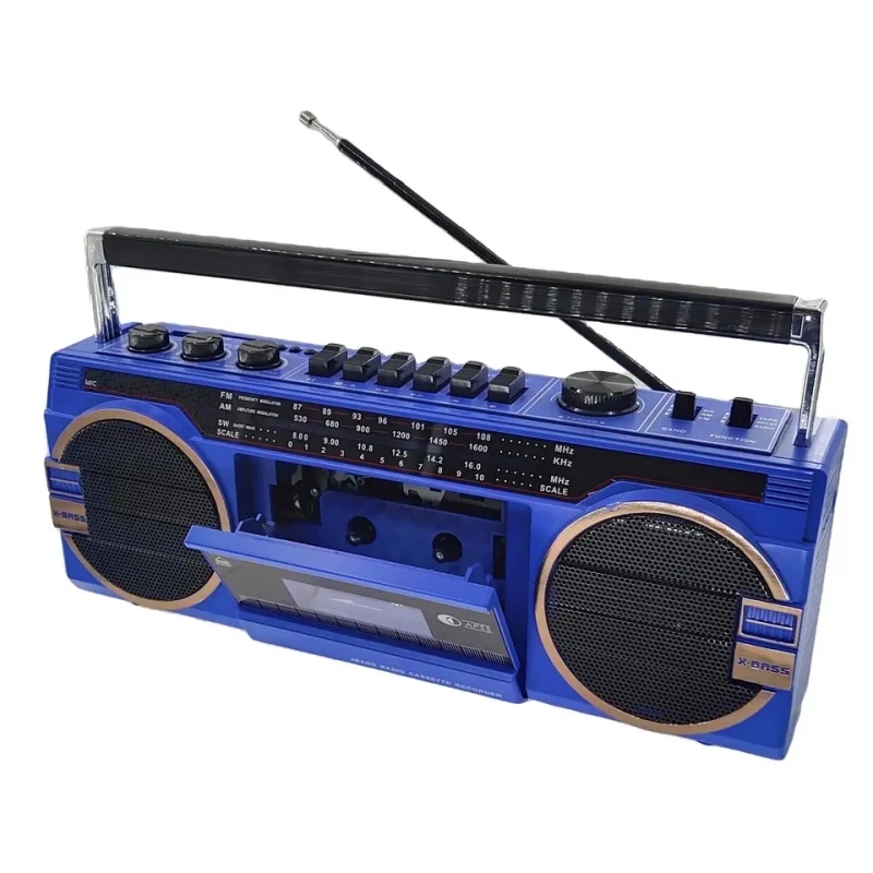 Cmik Mk-132 Portable Multi-frequency Radio Usb Tf Card Playback Tape Mp3 Player Recorder Retro Tape Radio 5.0 Bluetooth Player