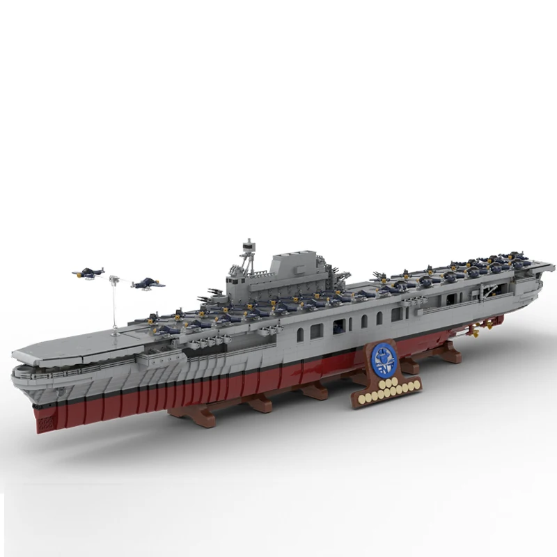 9829PCS  Military MOC CV-6USS Enterprise battleship warship Model DIY creative ideas high-tech block Toy Assembly Puzzle Gift