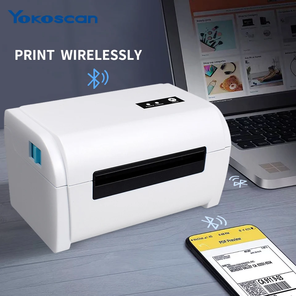 4x6 110mm A6 Label Printer Commercial Grade Direct Thermal Printer Compatible with Etsy, EBay