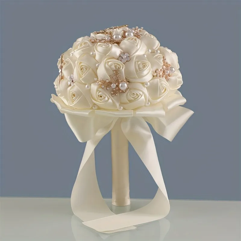 

Bridal and bridesmaid's elegant rose bouquet - Perfect for weddings, engagements, Mother's Day, romantic gift ideas