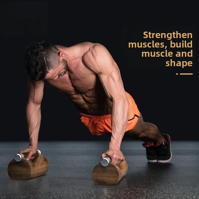 Men Fitness Ebony Push-Up Stands for Physical Exercise & Arm Strength Training, Portable Workout Gear, Creative Business Gift