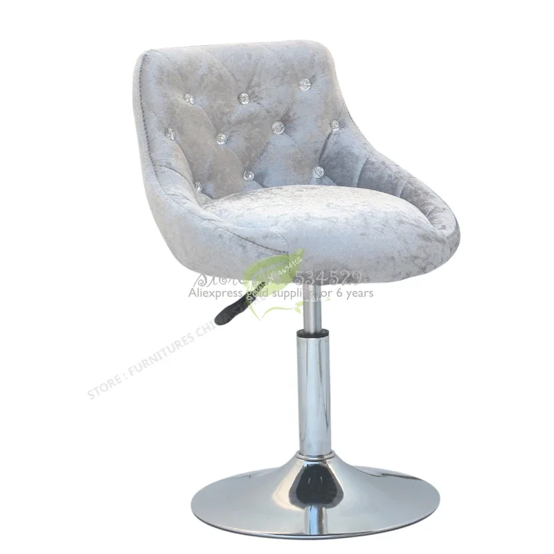 

Modern Stool Tabouret De Bar Simple Flannel Make Up Chair European Beauty Salon Furniture Dotomy Style Comfortable Salon Chair