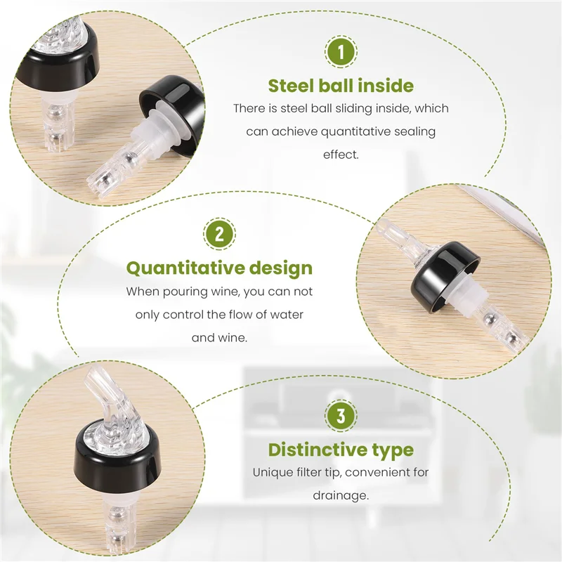 Verseur de bouteille mesuré automatique de 1Oz, 4 pièces, verseur de mesure d'esprit, distributeur de boissons, vin, Cocktail, outils de Bar à domicile-AT64
