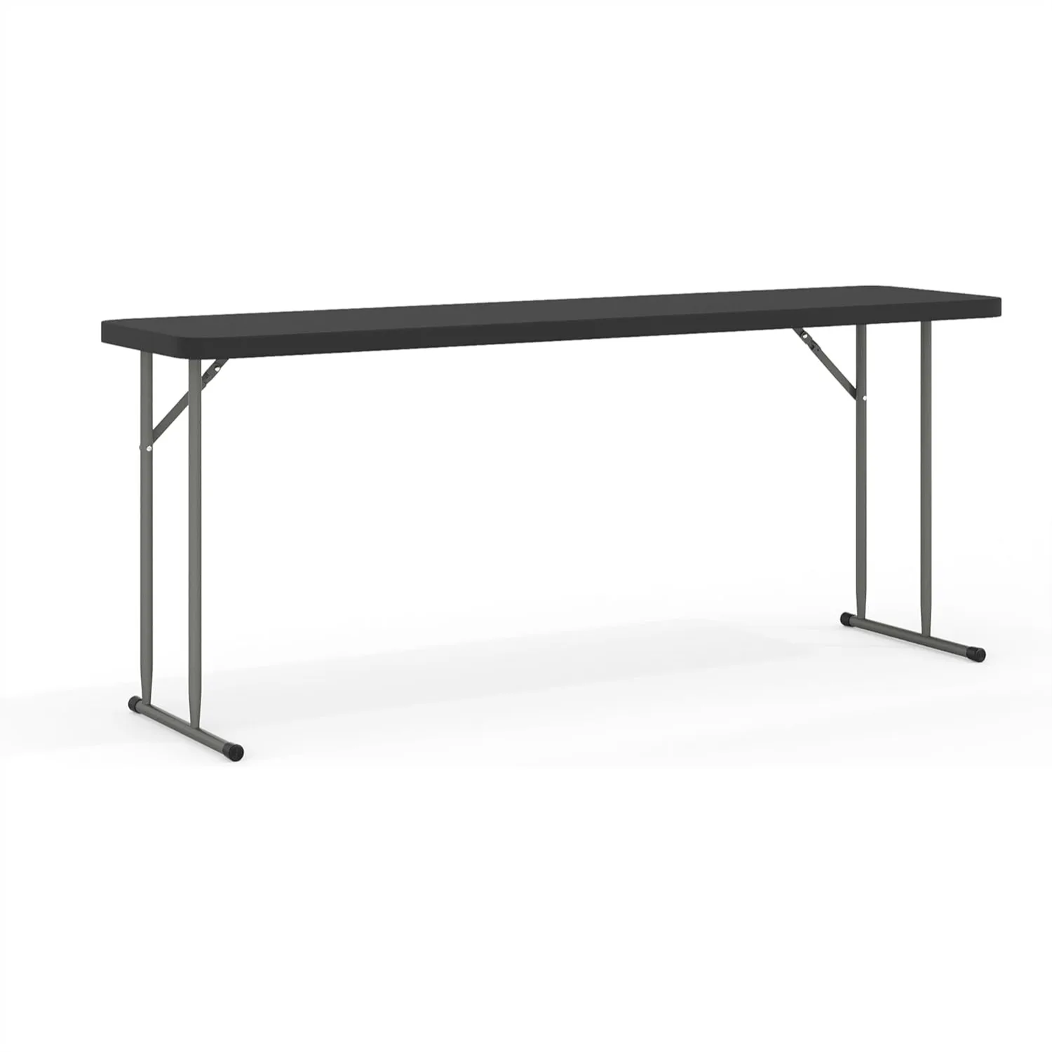 

Plastic Folding Table 6ft Rectangular for Indoor Outdoor Events, Heavy Duty Portable Foldable Table, Black