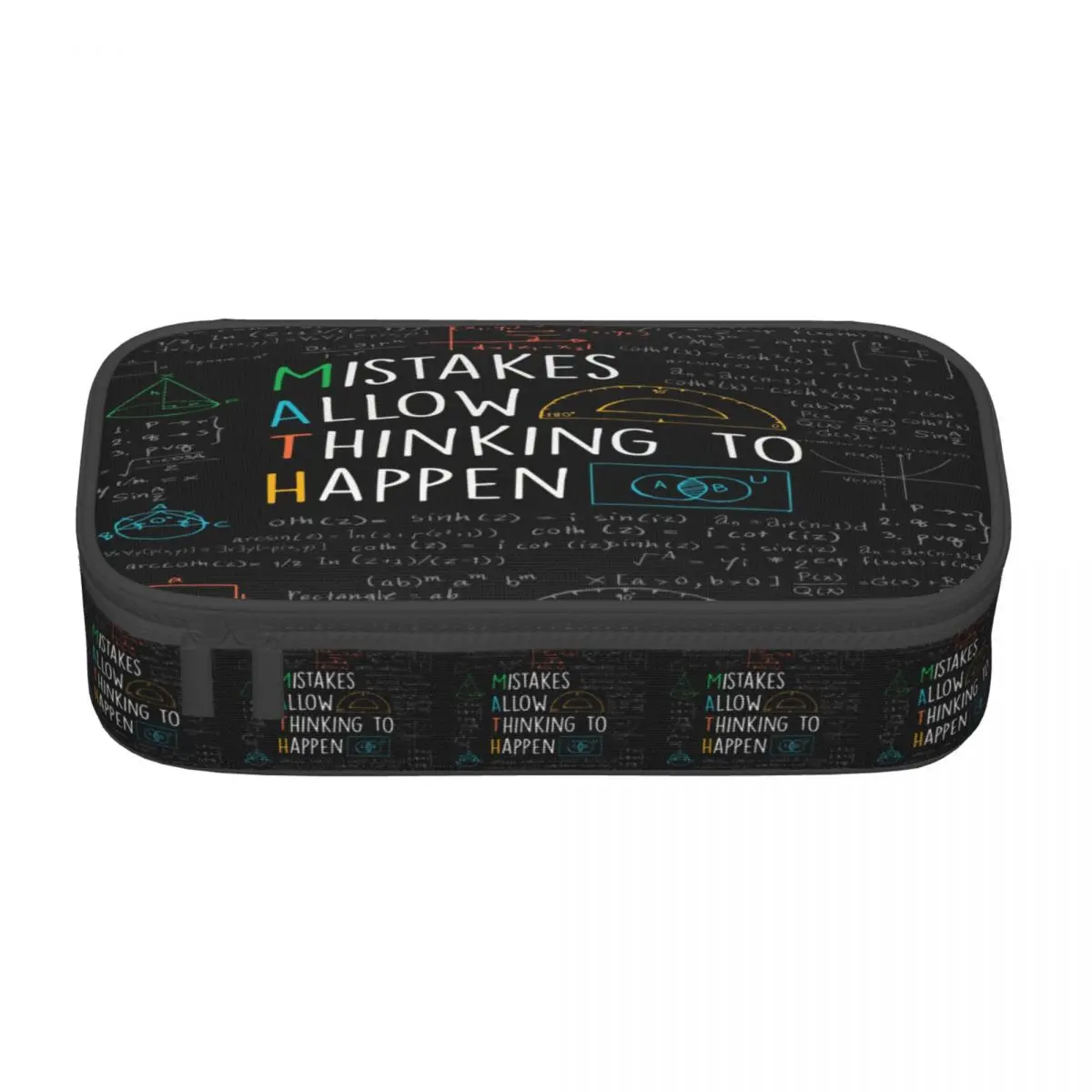 Mistakes Allow Thinking To Happen School Pencil Case Large Capacity Math Teacher Quotes Pencil Pouch Students Stationery