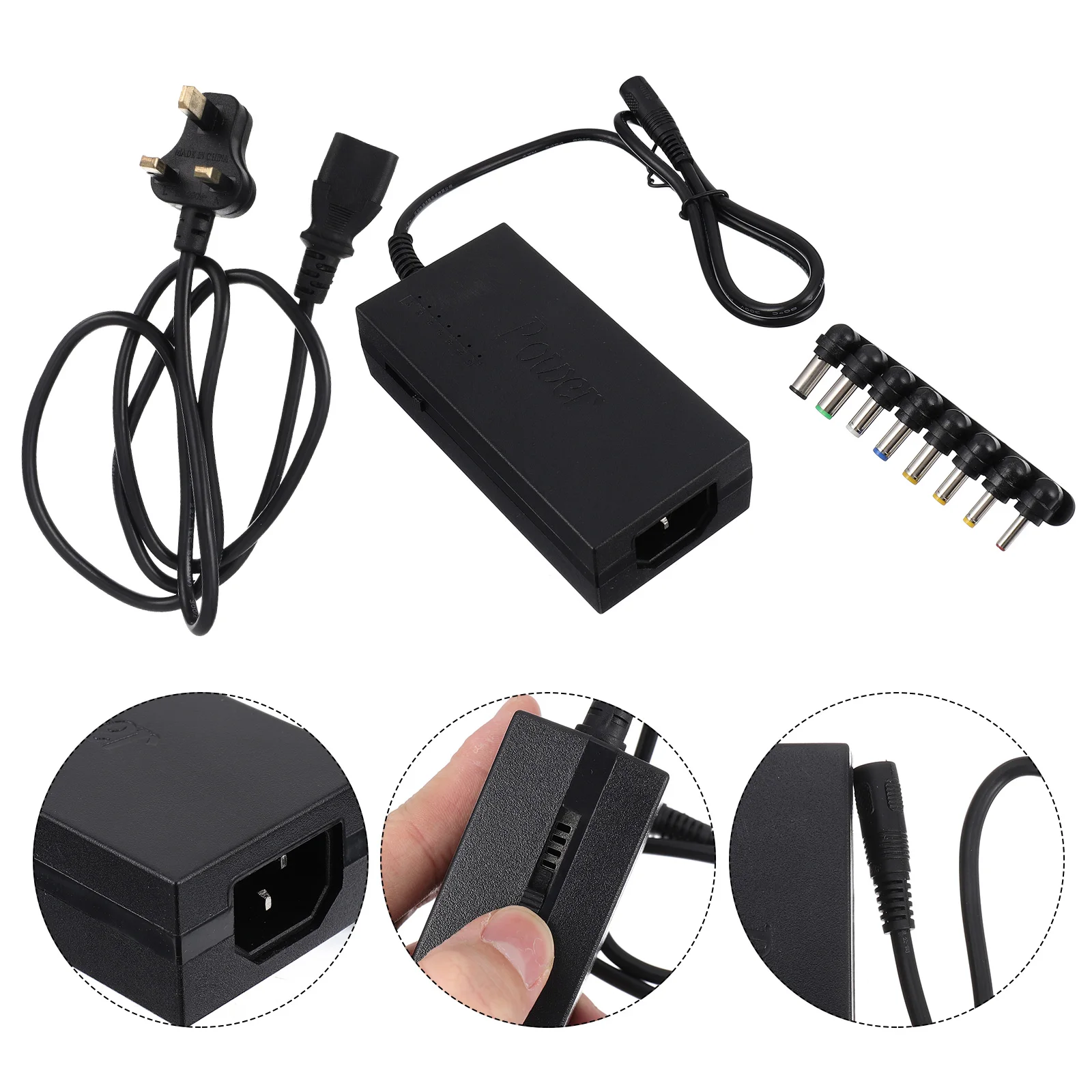 

1 set 1 Set Laptop 12V-24V Power Adapter Durable Pvc Connector Lightweight Portable Home Office Notebook Power Supply
