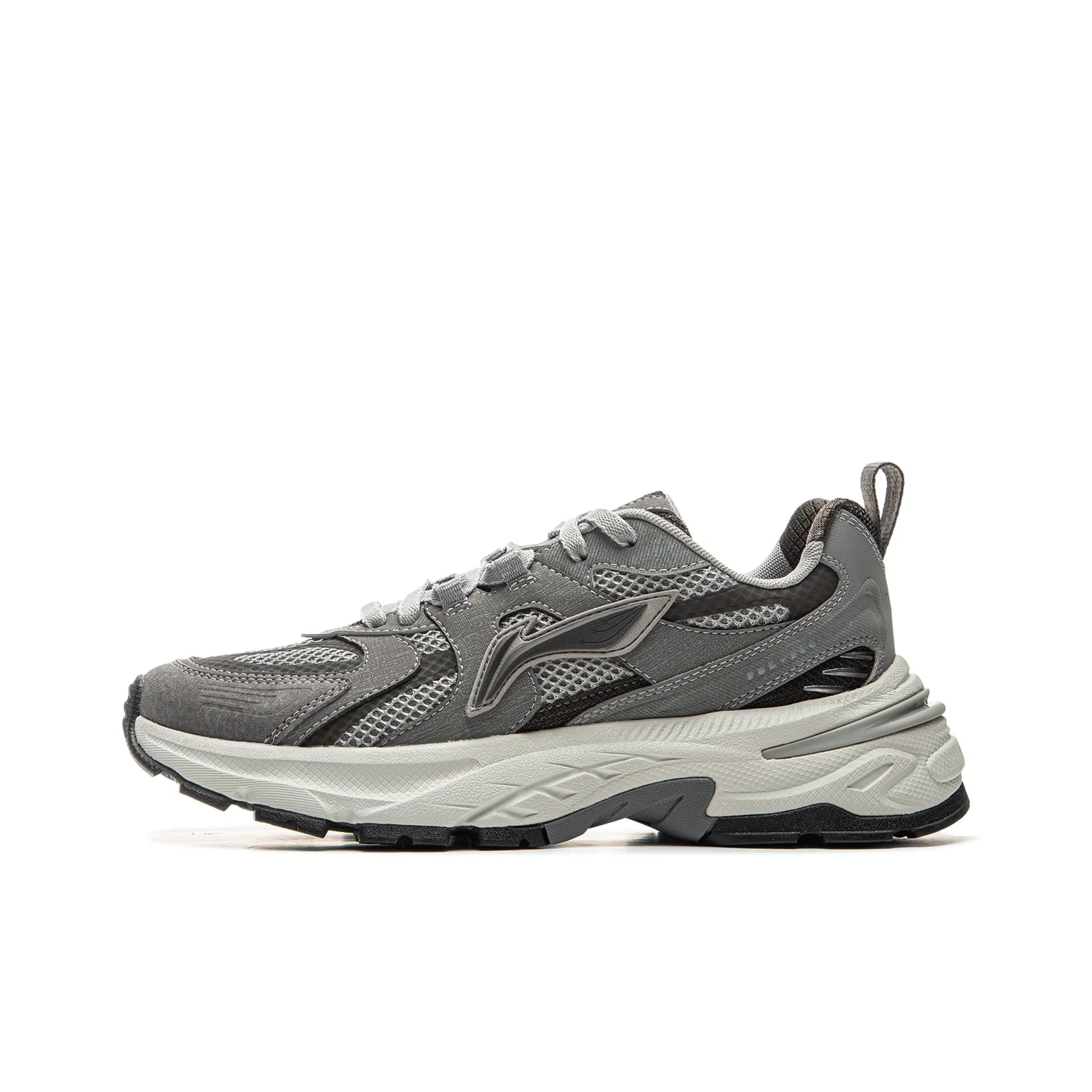 Li Ning Beichen 2K Slip Resistant Abrasion Resistant Low top Chunky Sneakers Women's Gray AGCU354-5