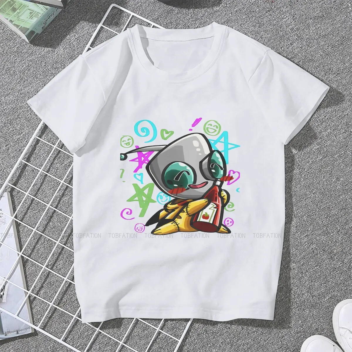 Gir In a Onesie  Cute Girls Women T-Shirt Invader Zim 5XL Blusas Harajuku Casual Short Sleeve Vintage Oversized Tops