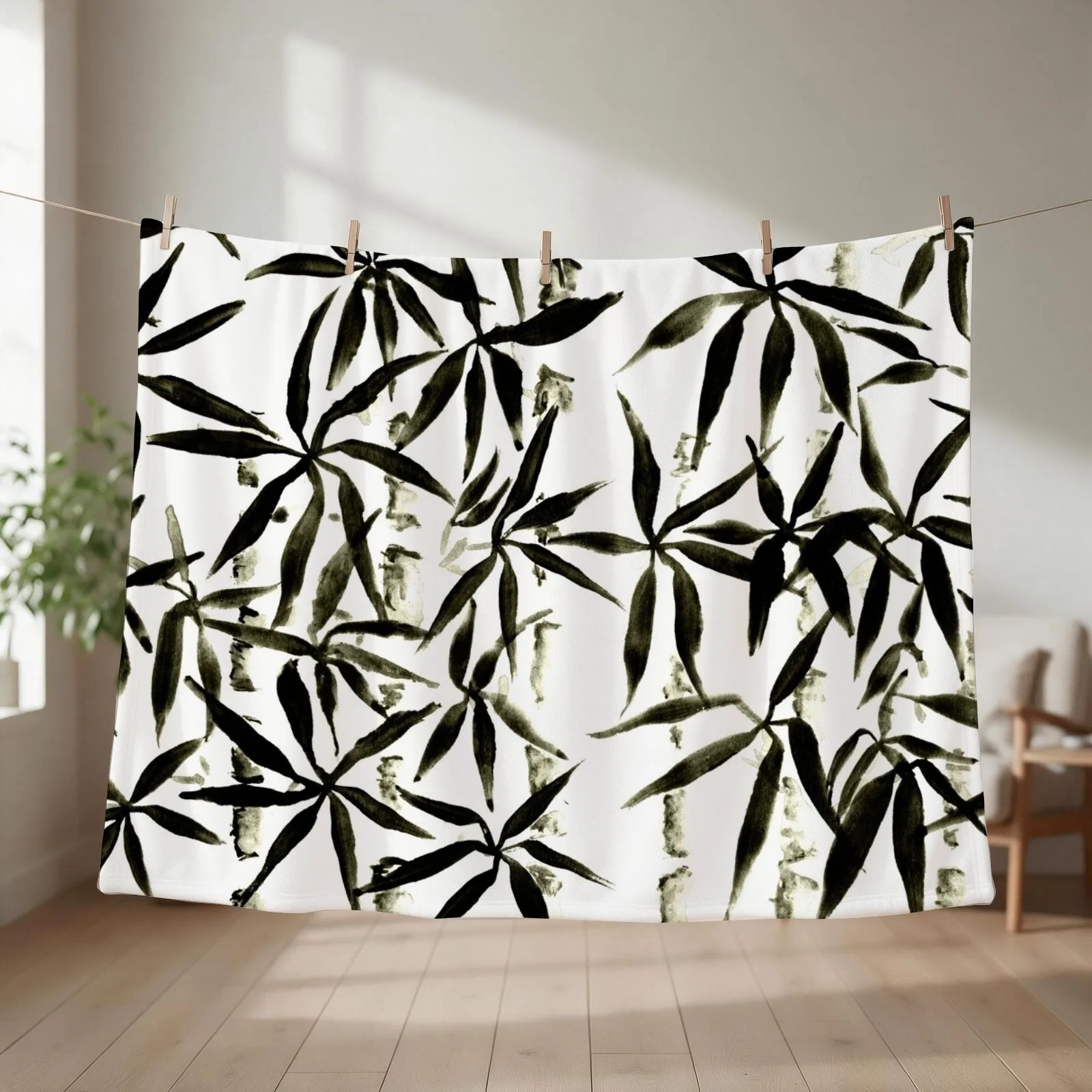 Bamboo forest Throw Blanket heavy to sleep Weighted Single Hairy Blankets