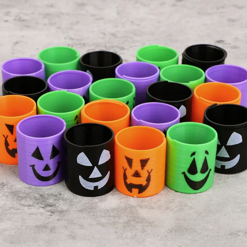 12pcs Halloween Coil Springs Toys Trick or Treat Gifts Boy Girl Birthday Goodie Bag Bucket Filler Kids Halloween Party Favors