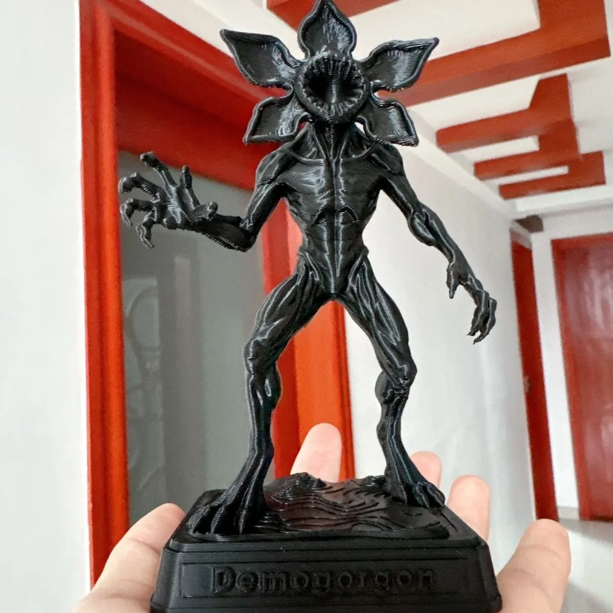 Horror Demonic Flower Monster Figurine, 3D Printed Scary Creature Model, Gothic Alien Style Desktop Ornament