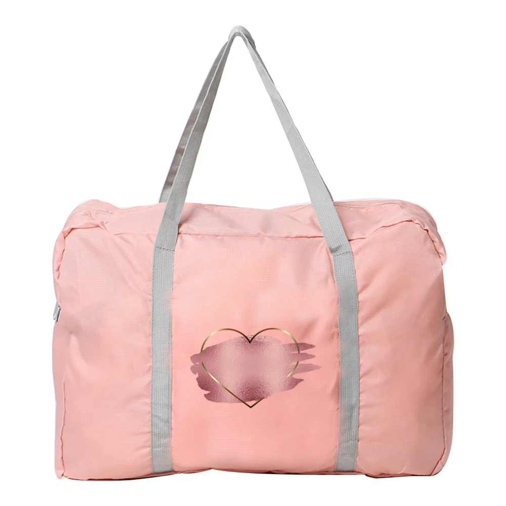 Sac de voyage étanche série Love, valise imprimée grande capacité, sac à bandoulière tendance en Nylon, sacs à main décontractés pliables, fourre-tout