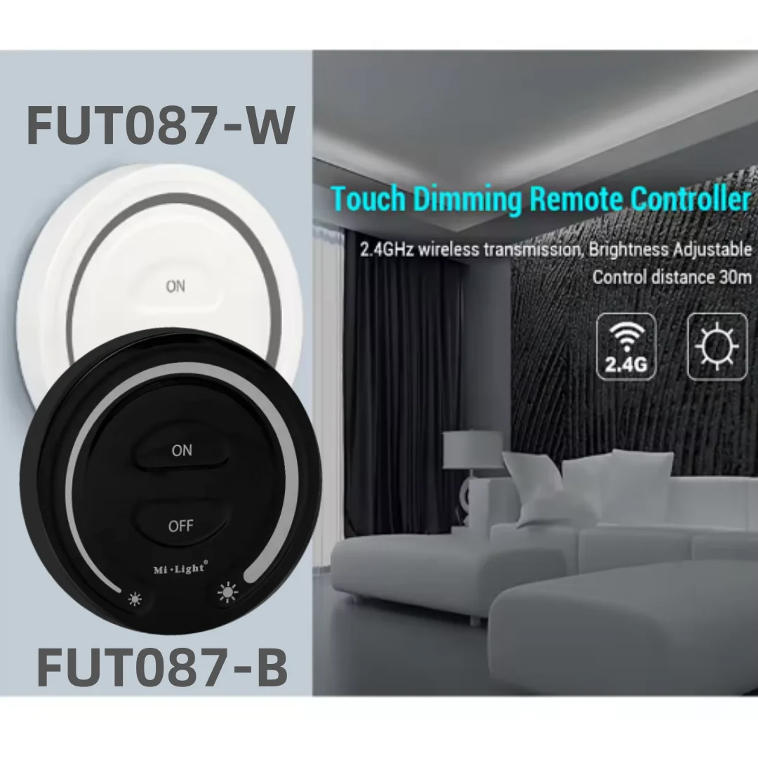 Miboxer 2.4G Touch Dimming Remote RF wireless FUT087-W  FUT087-B Brightness CCT Adjustable Anti-interference Remote