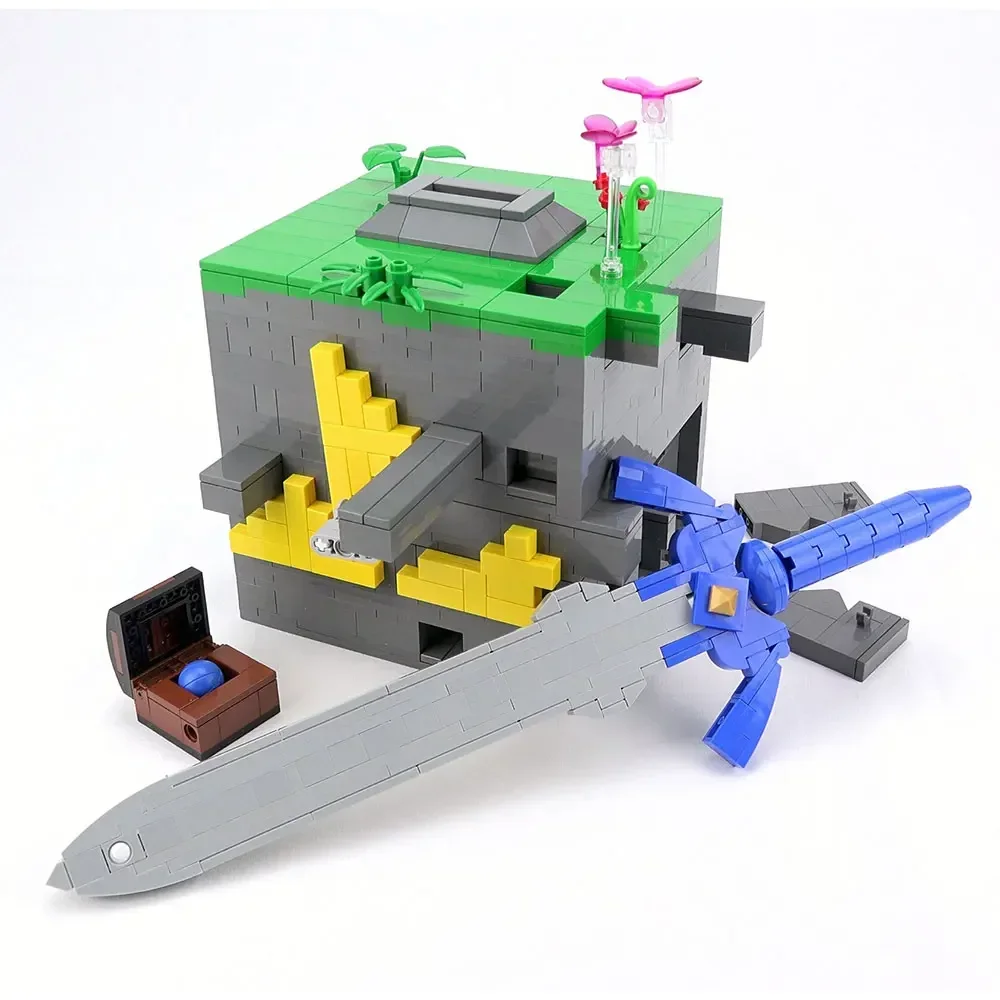 MOC The Master Sword Intelligence Decryption Puzzle Box Building Blocks Kit Case Bricks Idea Assemble Toys For Children Kid Gift