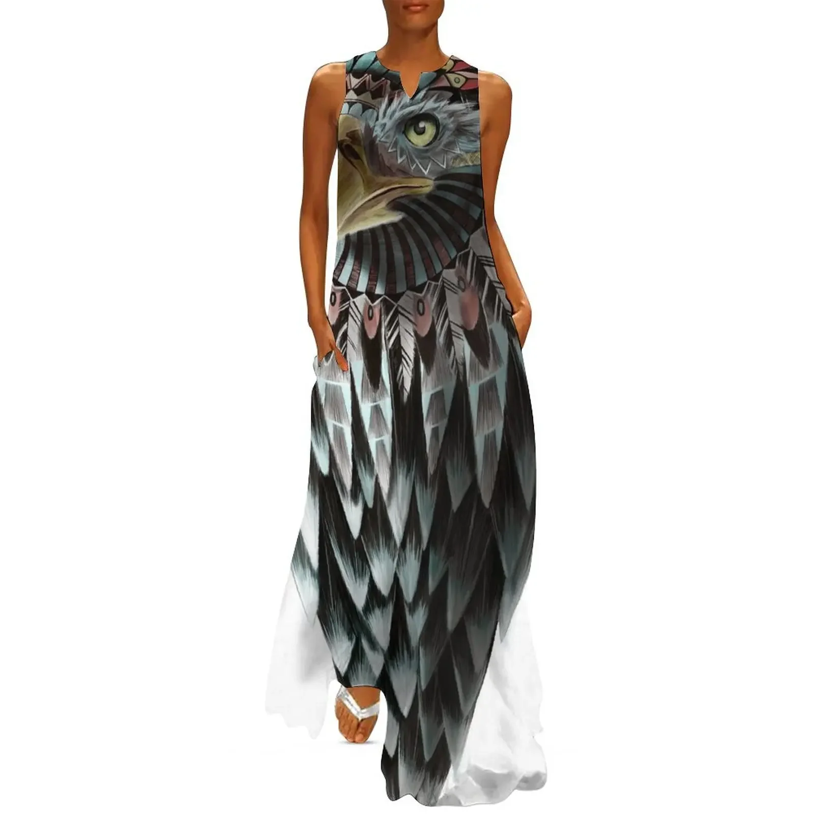 

Mythical Eagle Shaman Long Dress clothes for woman summer dress daily womens clothing summer dresses womens 2025 Dress