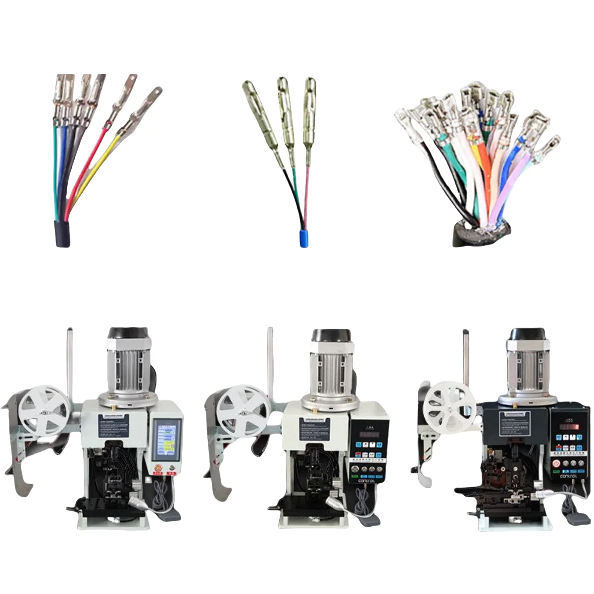 Touch Screen Model /Button Type Stripping and Crimping Machine for Multi-core Flat Cable Such As Headphone Audio USB Power Cable