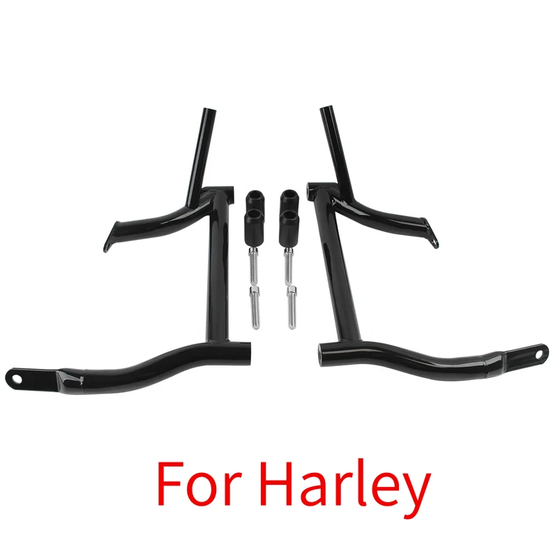 Premium Black Saddlebag Guard Rails Bag Guards For Harley Road Glide Street Glide Road King Electra Glide Ultra 2009-2024