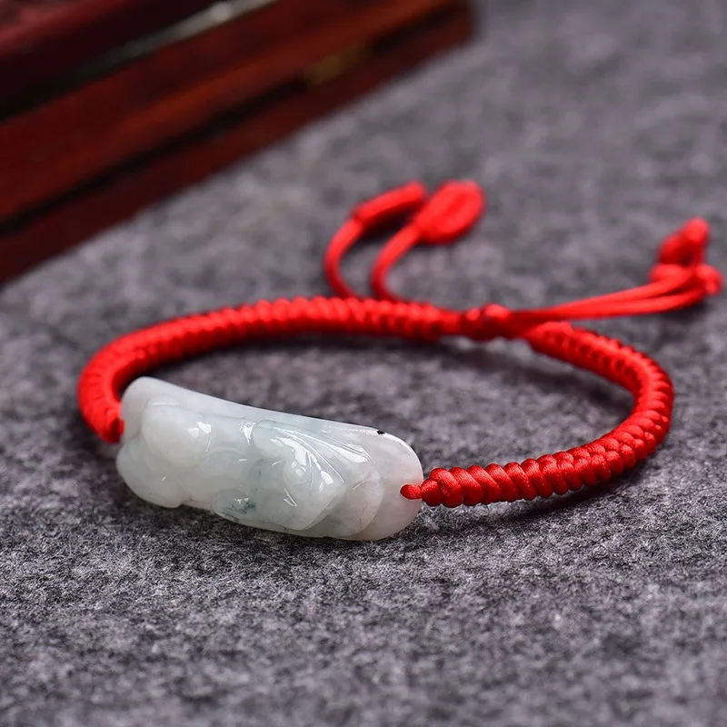 Jade Glutinous Seed Pixiu Hand, The Same Handwoven Bracelet for Men and Women