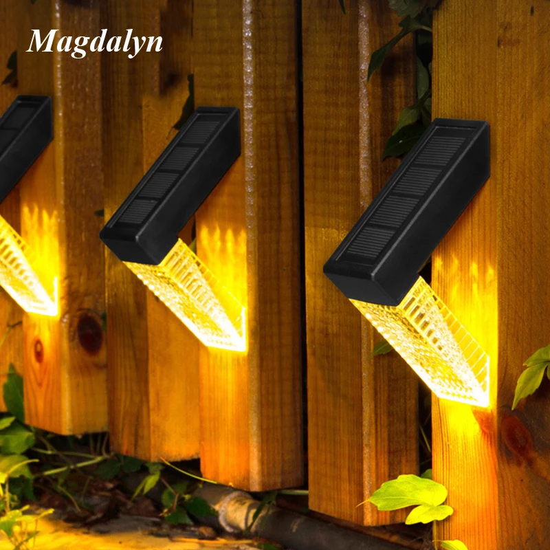 Magdalyn Solar Powered Licht Wasserdichte Outdoor RGB Indoor Gardern Pathway Nacht Deco Treppen Leuchte Zaun Hof Außen Led