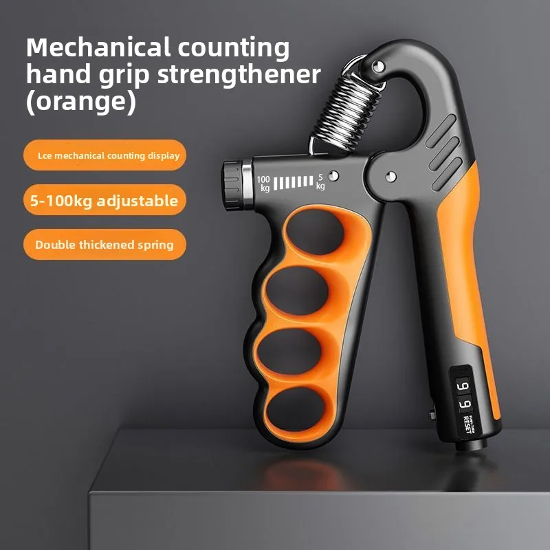 Mechanical Counting Hand Grip Strengthener, Five-Finger Arm Strength Trainer, Rehabilitation Exercise Equipment for HandTraining