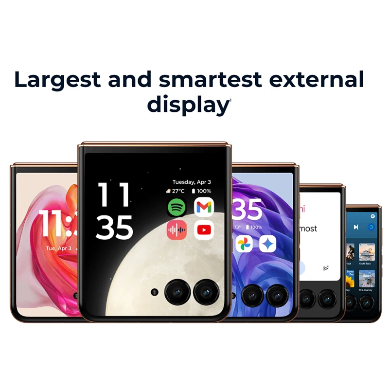 شاشة موتورولا موتو رازر 50 الترا 6.9 بوصة سنابدراجون 8s Gen 3 قابلة للطي 4000 مللي أمبير في الساعة أندرويد 14 50 ميجابكسل 45 وات الإصدار العالمي