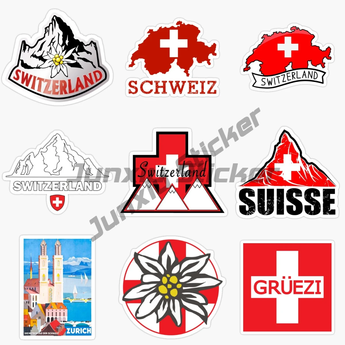 

Switzerland Sticker for Car Auto Parts Decal SWISS Country CH Car Decor Flag of Swiss Premium Quality Oem Accessories