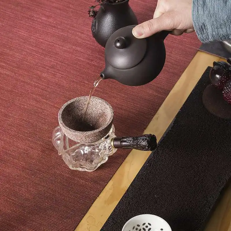 Service à thé Kung Fu avec filtre en céramique non poreux, artefact de café infusé, accessoires de tasse juste, ensemble de fuite de thé, vendeur