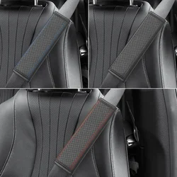 New PU Leather Embossed Car Seat Belt Shoulder Cover Protect Shoulder Pad Safety Belt Protective Cover Car Interior Accessories
