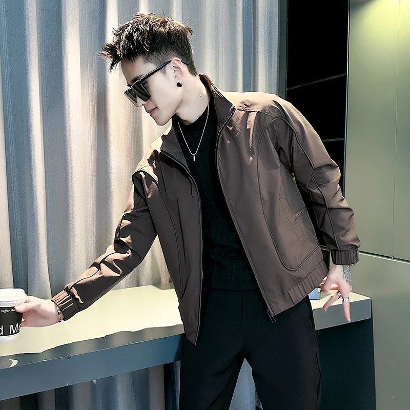 ملابس عمل Jaet Faionable للرجال غير رسمية تناسب الجميع من ألياف البوليستر طويلة Sve بسحاب للإغلاق في الشارع #2