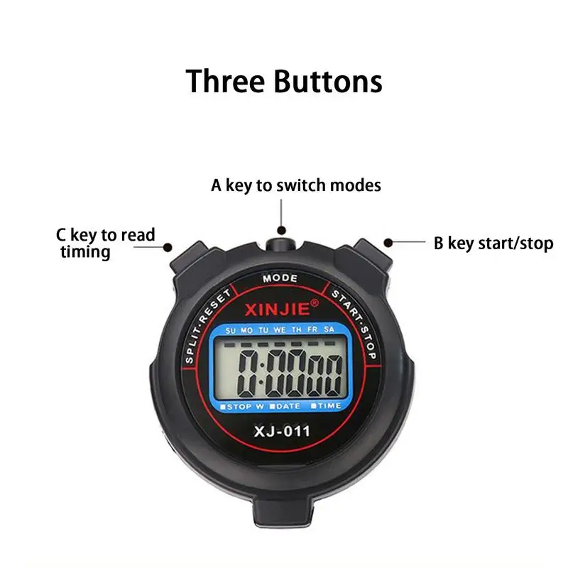 Multifunctional Stopwatch Counter Handheld Sport Stopwatch Digitale Display Fitness Timer Teller Portable