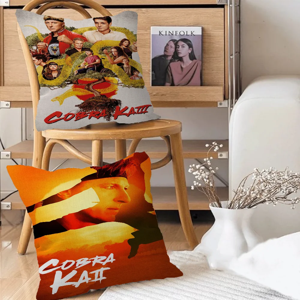 Action Series C-Cobra K-Kai Cushion Cover Car Throw Pillow Case For Sofa Car Christmas Gift 40x40cm 45x45cm