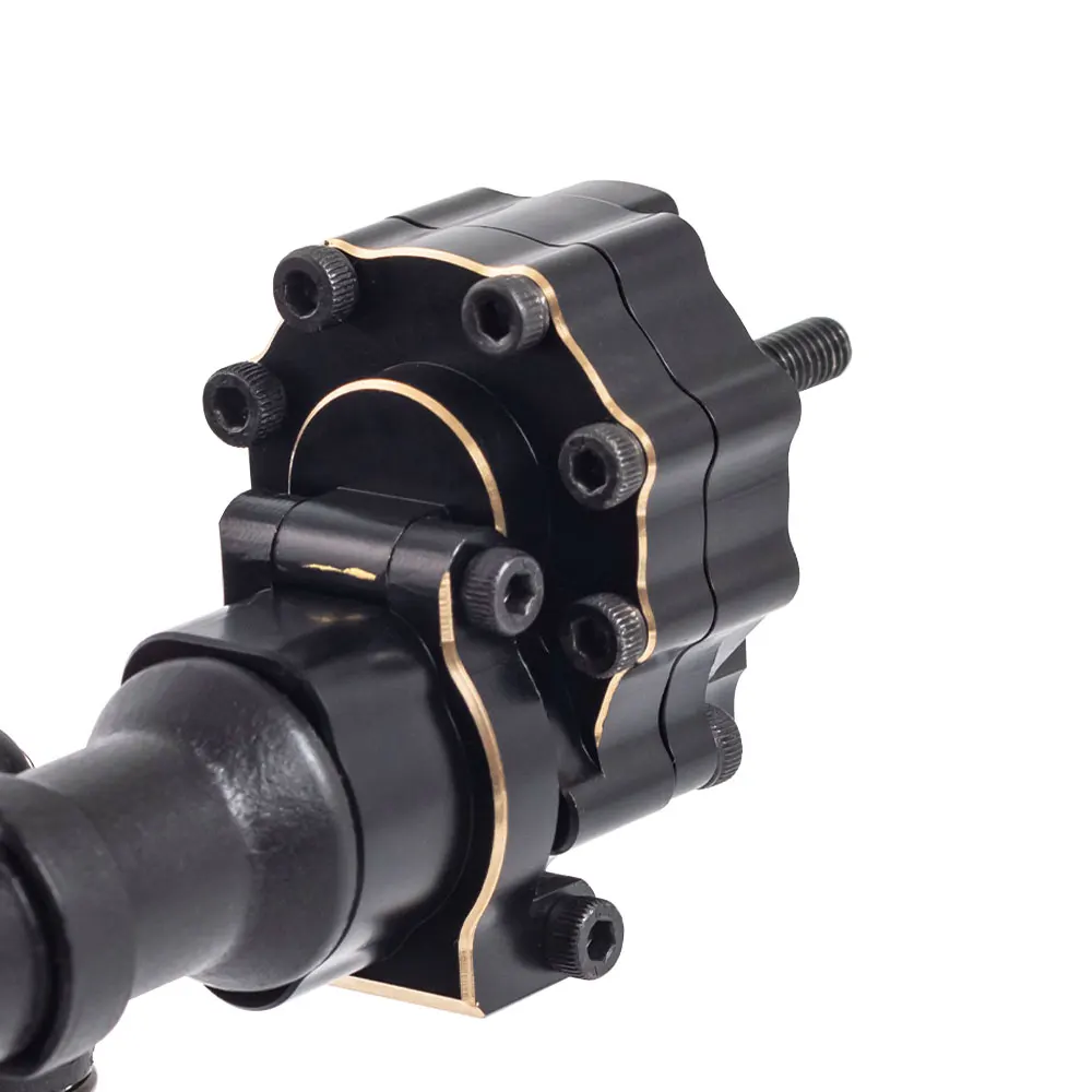 Heavy Black Coating Brass Counterweight Portal Drive Housing for 1/10 RC Crawler Car TRX4 TRX6 Upgrade Parts