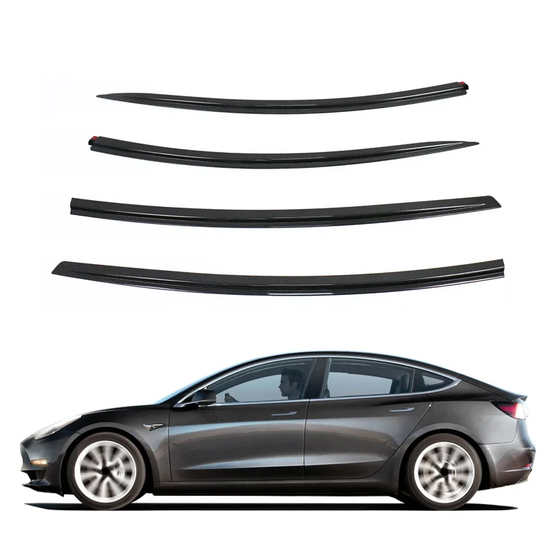 

Suitable for Tesla Model 3 rain proof carbon fiber material rain curtain accessories
