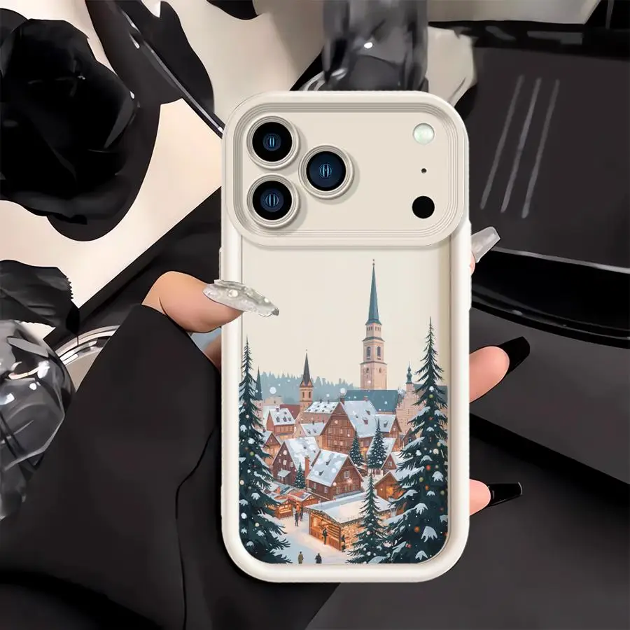 حافظة هاتف لهاتف آيفون 15 بلس 16e 17 Air 11 12 14 13 16 17 Pro Max Soft Shell Christmas Santa Claus #6