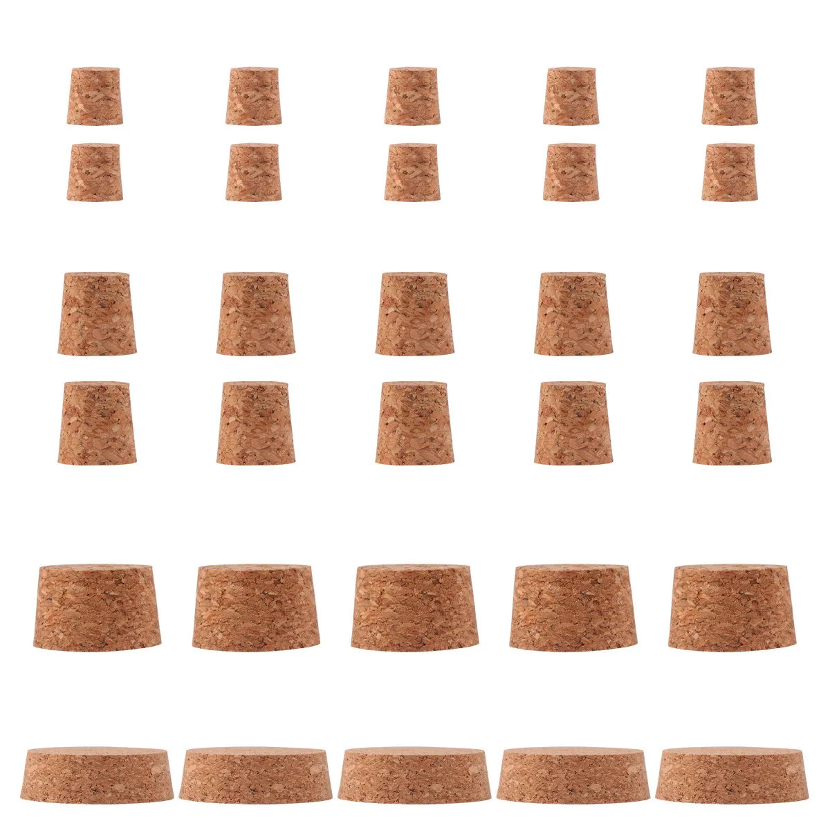Elegant Tapered Cork Wine Stoppers Set for Bottles Airtight Preservation Prevents Oxidation Enhances Kitchen