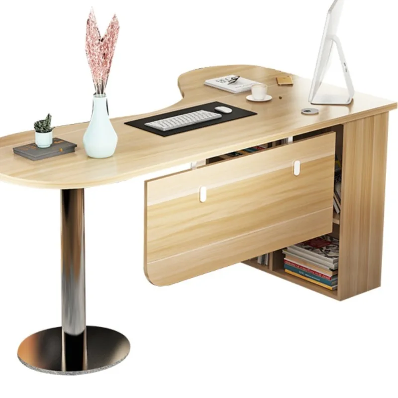Simple curved corner learning desk computer desk pet hospital outpatient