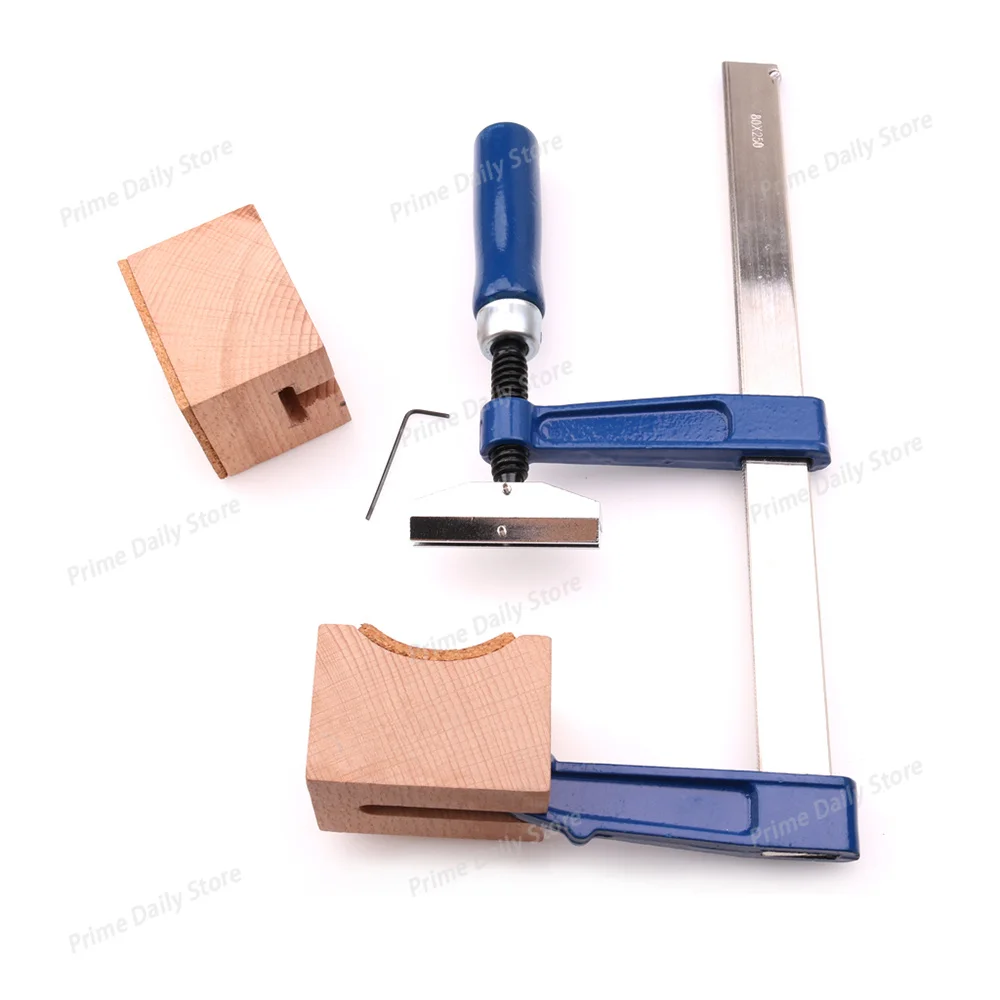 Guitar & Bass Fret Press Tool Kit, Luthier Repair Accessory Set with Wooden Blocks & Mini Wrench for Fingerboard Work