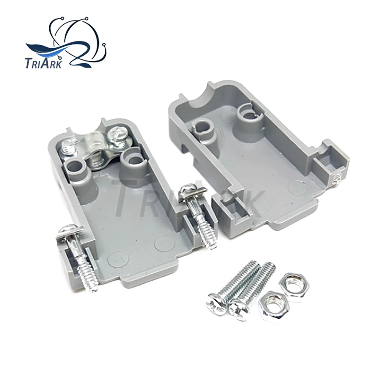 10PCS DB9 Female Male Socket Plug Connector 9pin Copper RS232 COM Socket Adapter DB9 Plastic Shell RS232 Serial Port Connector