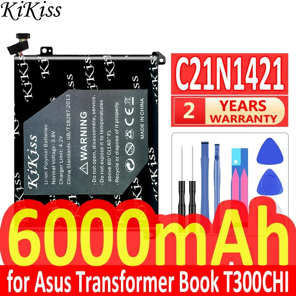 

Мощная батарея 6000 мАч KiKiss C21N1421 C21N1418 для ноутбука Asus Transformer Book T300CHI T302CA T302CHI