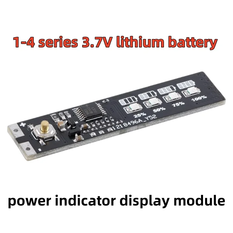 1-4 series 3.7V lithium battery power indicator display module, 4 series 3.7V lithium battery power detection