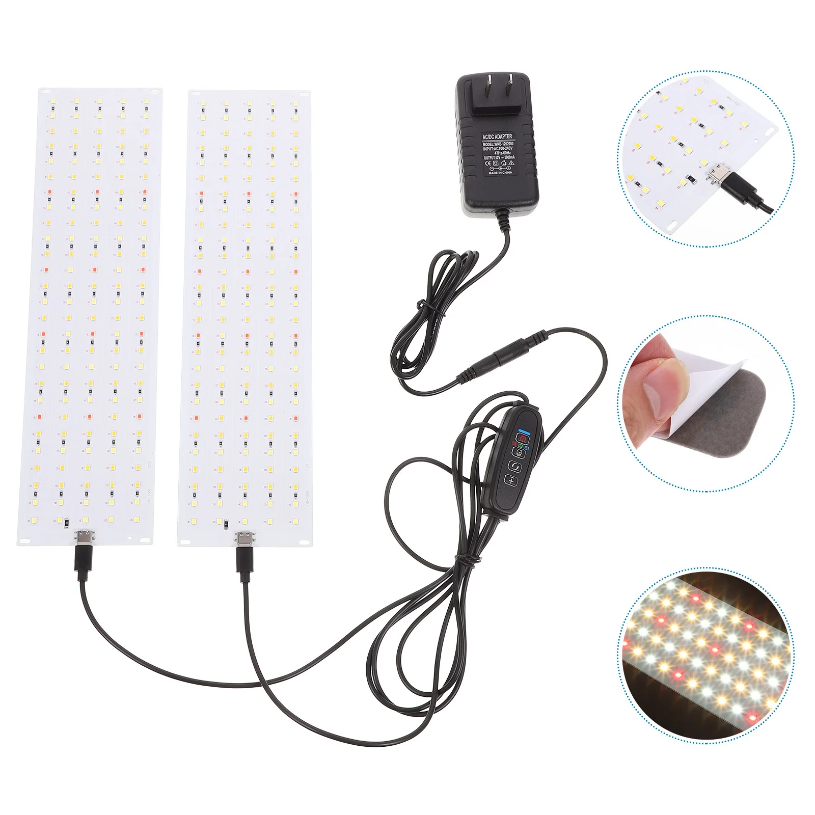 1 مجموعة LED تنمو ضوء للنباتات الداخلية الطيف الكامل مصباح النبات أضواء زراعة داخلية مصابيح زراعة النباتات تنمو الضوء