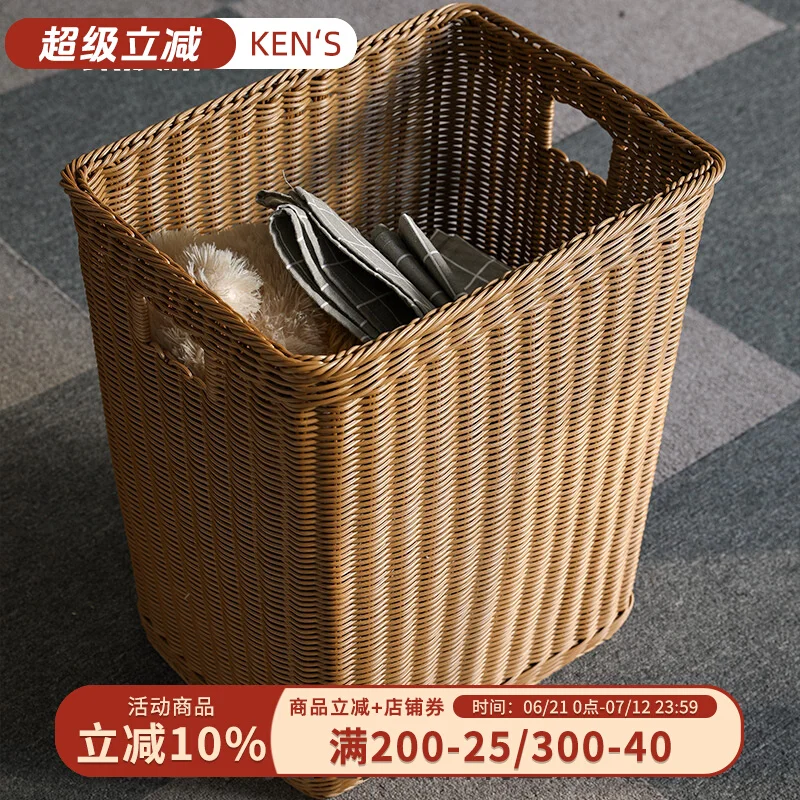 

Корзина для грязной одежды, имитация плетения ротанга, большая вместительная корзина для грязной одежды, корзина для хранения одежды