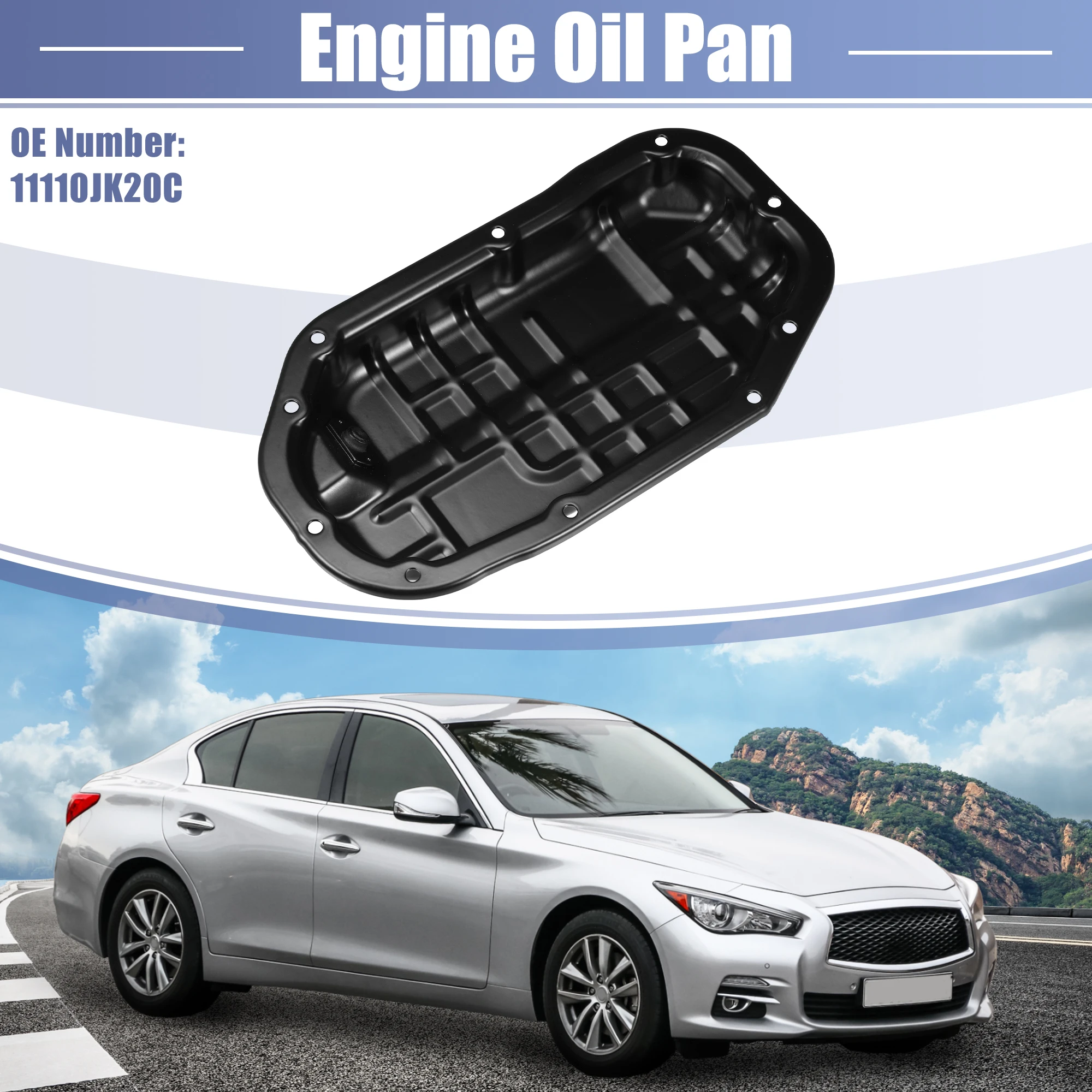 X Autohaux Car Engine Oil Pan No.11110JK20C for Nissan 370Z 2009-2020 for Infiniti EX35 2008-2012 for Infiniti Q50 2014-2018