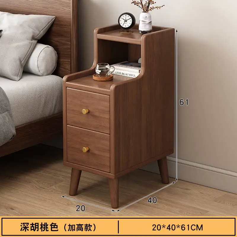 Simple Decorative Table with Storage Space Modern Narrow Nightstand Bedside Storage Small Cabinet for Bedroom image 5